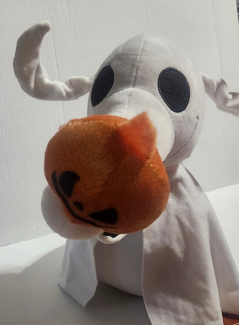 Disney Nightmare Before Christmas Zero Ghost Dog Plush Pumpkin Nose 27"